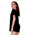 Oversized T-Shirt DressShe's oversized, she's off the shoulder and pants are optional ;) Lightweight and soft, this luxury jersey cotton T-shirt is the perfect piece to layer under your winter pieces or to wear on a spring day. Yes, we love black year rou